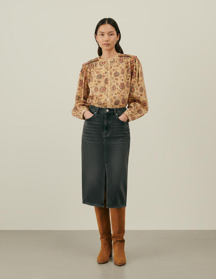 Blouse Jaune et Rouge - Taille S/36