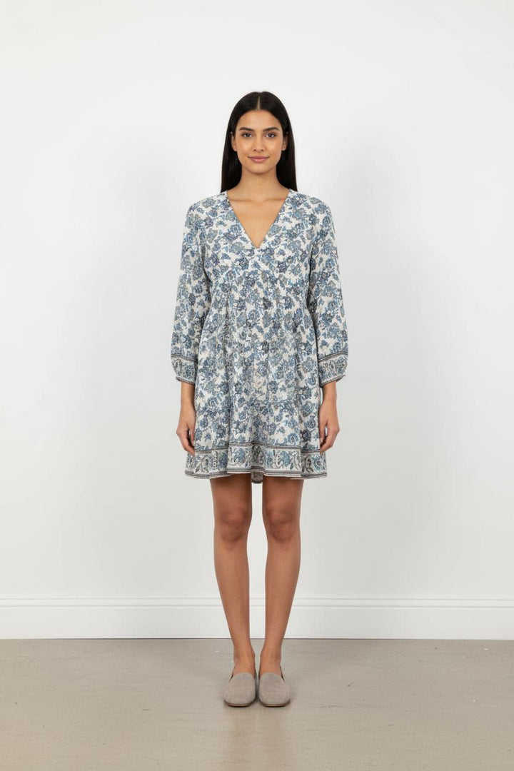 Robe Courte Blanche et Bleue - Taille S/36