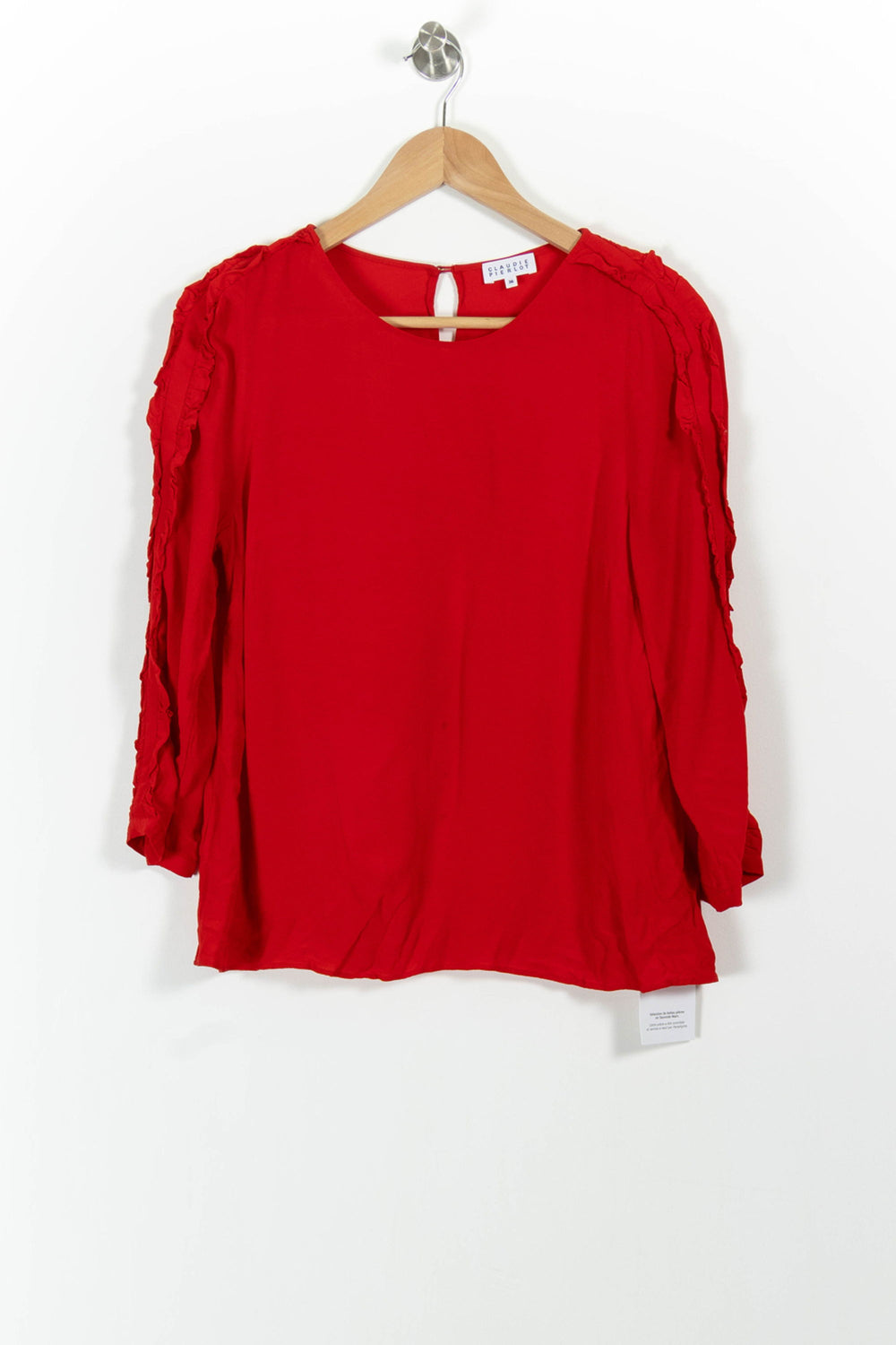 Blouse Rouge - Taille S/36 de la marque Claudie Pierlot | PARAD59420 - Vendu par Paradigme - Image 2