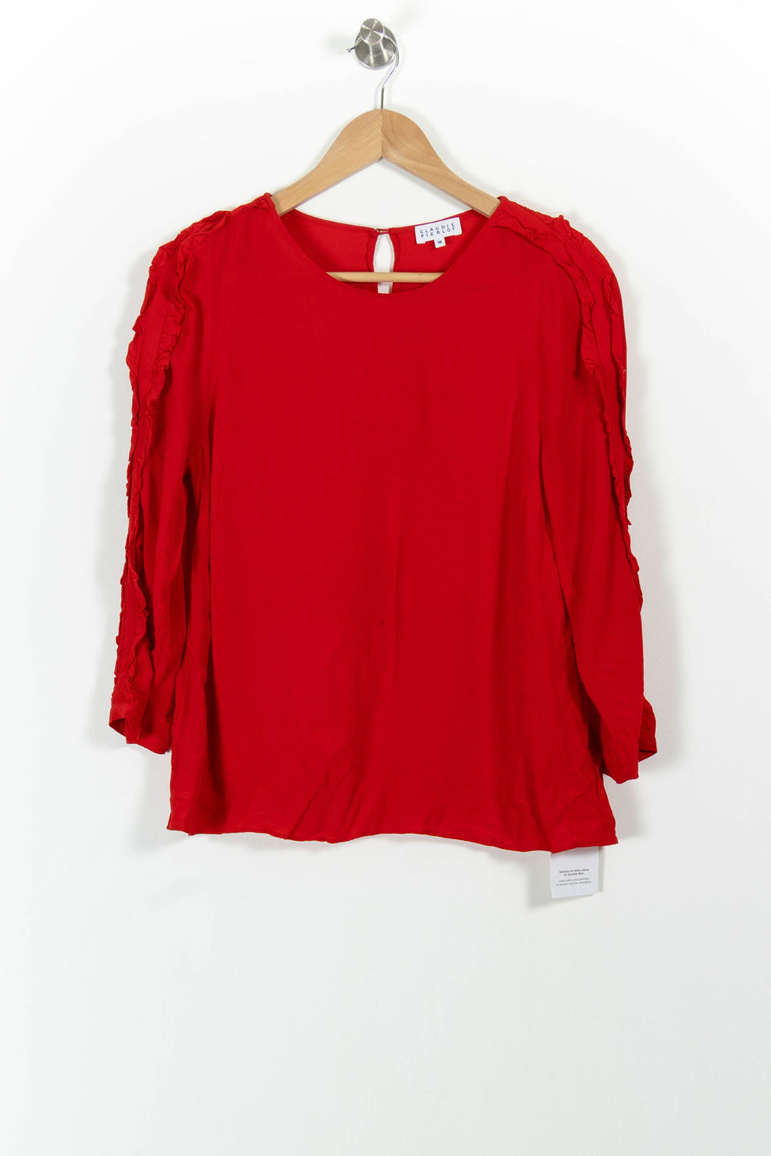 Blouse Rouge - Taille S/36 de la marque Claudie Pierlot | PARAD59420 - Vendu par Paradigme - Image 2