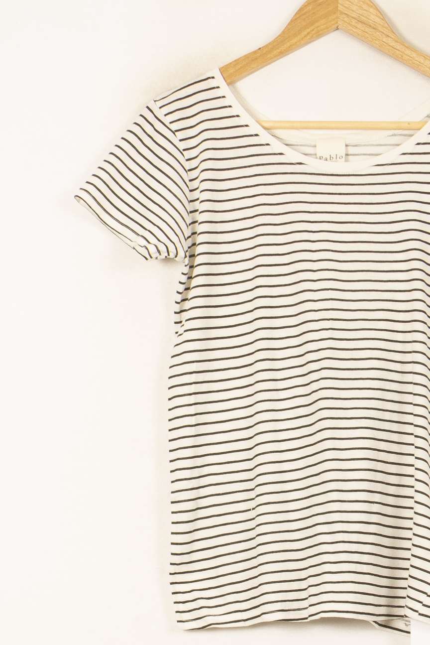 Tee-shirt Blanc et Noir - Taille S/36 de la marque Pablo | PARAD59435 - Vendu par Paradigme - Image 3