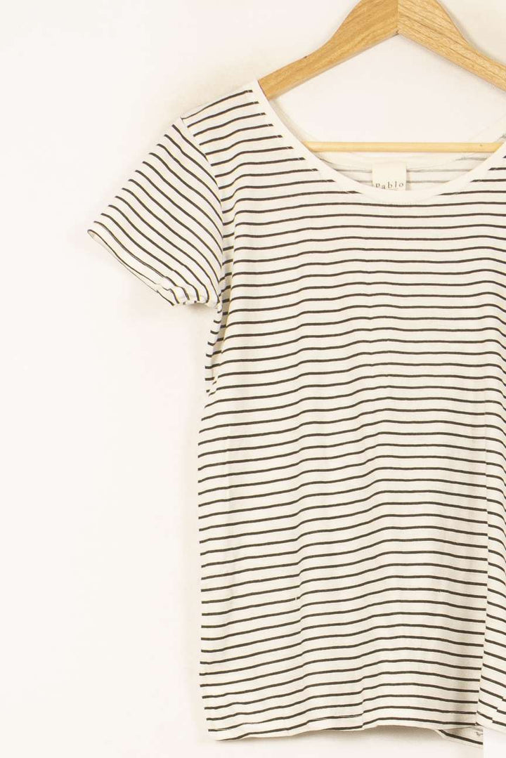Tee-shirt Blanc et Noir - Taille S/36 de la marque Pablo | PARAD59435 - Vendu par Paradigme - Image 3