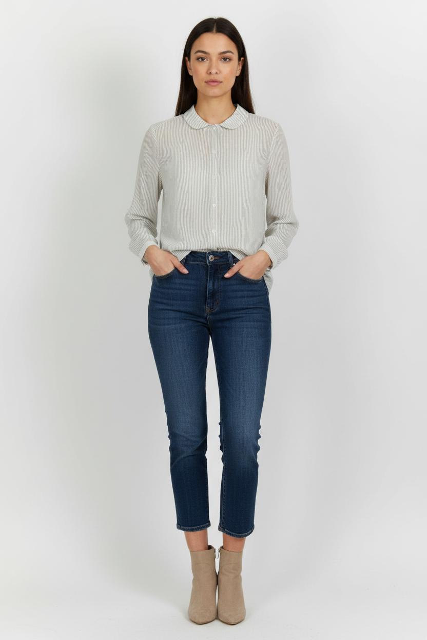 Chemise Blanche à Rayures - Taille M/38 de la marque Pablo | PARAD59454 - Vendu par Paradigme - Image 1