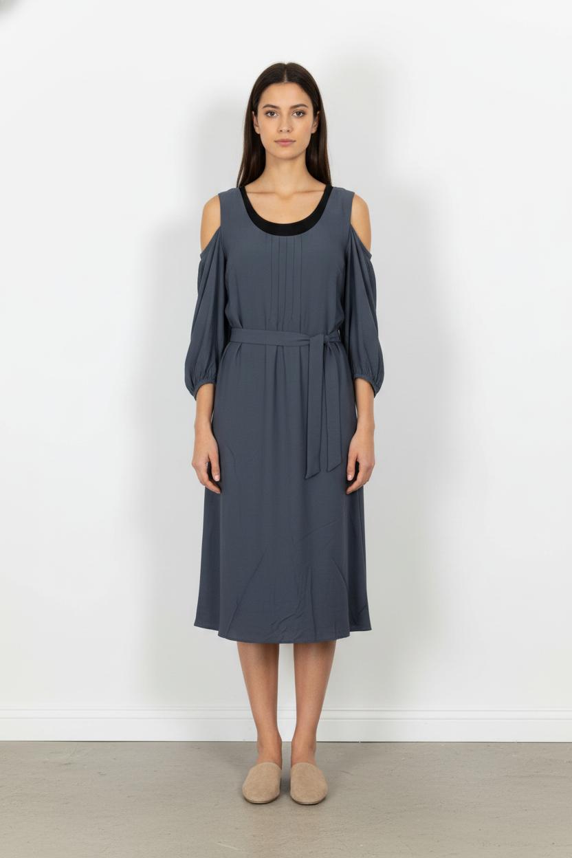 Robe Midi Bleue - Taille L/40 de la marque IKKS | PARAD59461 - Vendu par Paradigme - Image 1