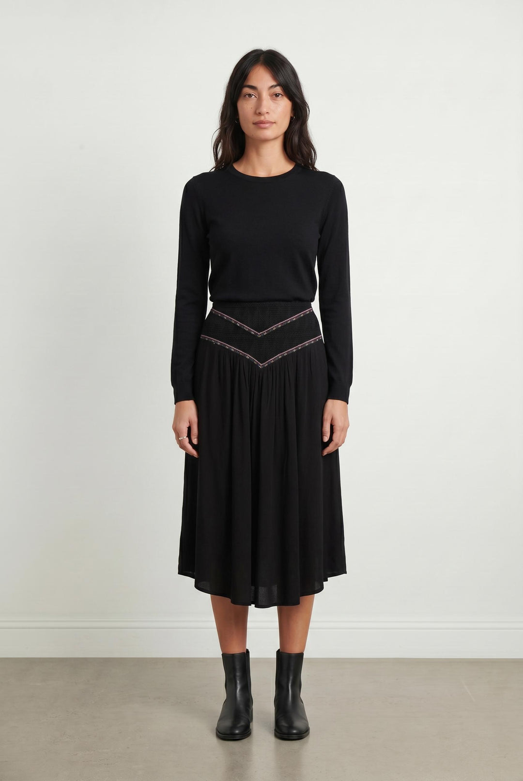 Jupe Midi Noire - Taille XS/34 de la marque ba&sh | PARAD59466 - Vendu par Paradigme - Image 1