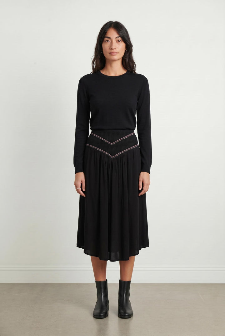 Jupe Midi Noire - Taille XS/34 de la marque ba&sh | PARAD59466 - Vendu par Paradigme - Image 1