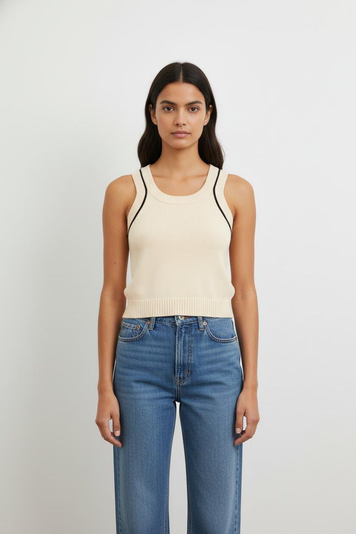 Débardeur en Laine Beige - Taille S/36