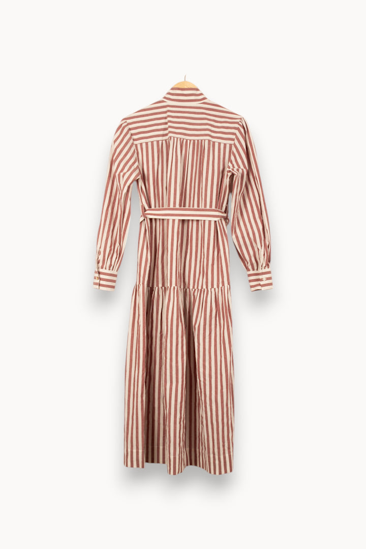 Robe Longue Marron et Blanche - Taille S/36 de la marque Ekyog | PARAD59488 - Vendu par Paradigme - Image 4