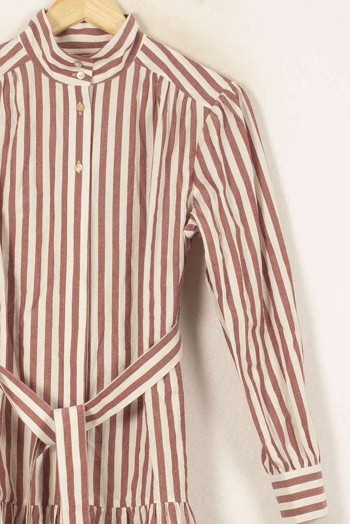Robe Longue Marron et Blanche - Taille S/36 de la marque Ekyog | PARAD59488 - Vendu par Paradigme - Image 3