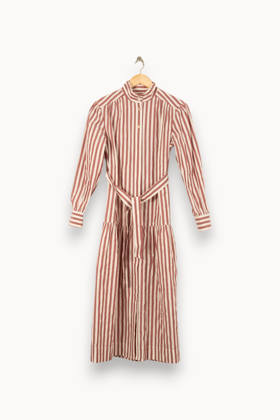 Robe Longue Marron et Blanche - Taille S/36 de la marque Ekyog | PARAD59488 - Vendu par Paradigme - Image 2
