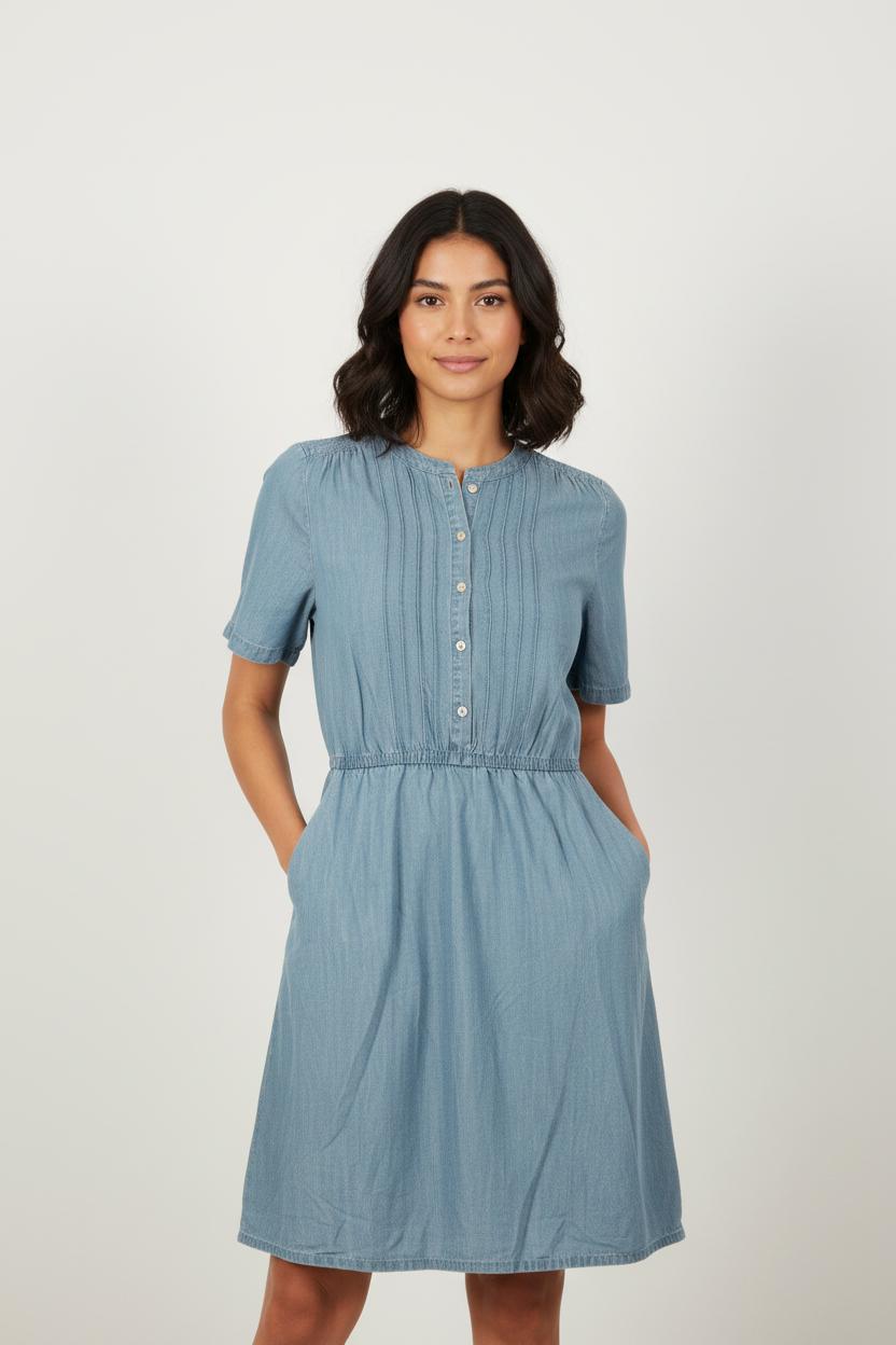 Robe Chemise Bleue - Taille S/36