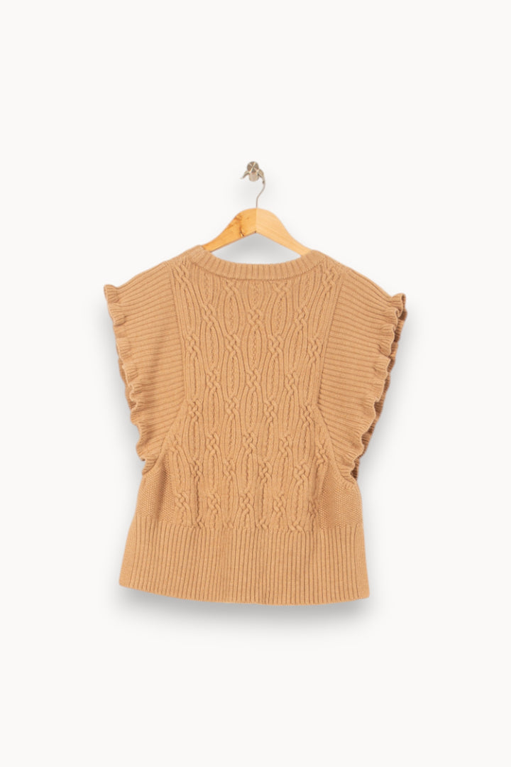Pull Sans Manches Beige - Taille S/36 de la marque Ekyog | PARAD59515 - Vendu par Paradigme - Image 4