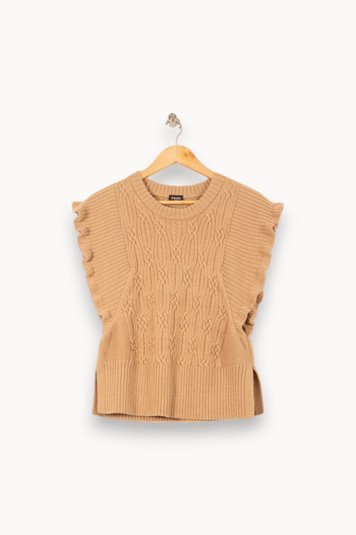 Pull Sans Manches Beige - Taille S/36 de la marque Ekyog | PARAD59515 - Vendu par Paradigme - Image 2