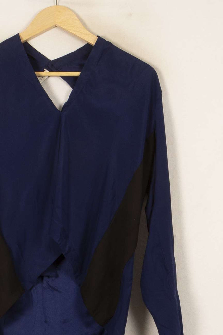 Blouse Bleu et Noir - Taille S/36 de la marque Sandro | PARAD59522 - Vendu par Paradigme - Image 3