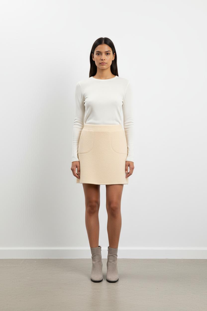 Jupe Courte Beige - Taille XS/34