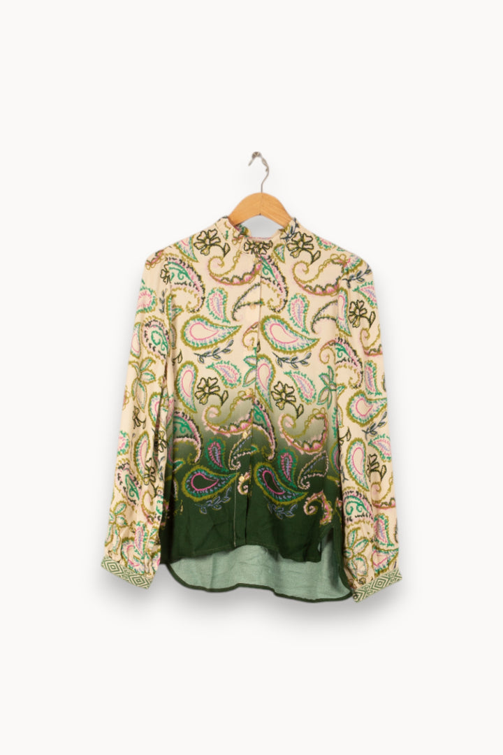 Chemise Beige et Verte - Taille S/36 de la marque Imprevu | PARAD59531 - Vendu par Paradigme - Image 2