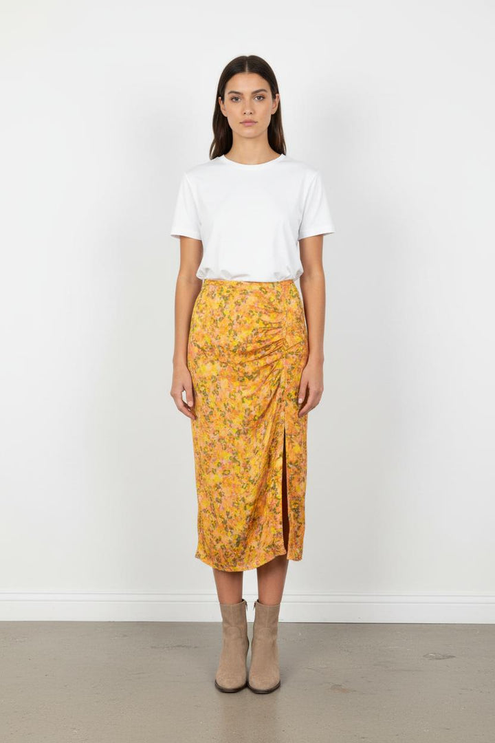 Jupe Longue Jaune et Rose - Taille XS/34