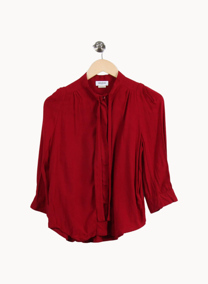 Blouse Rouge - Taille S/36 de la marque Zadig&Voltaire | PARAD59544 - Vendu par Paradigme - Image 2