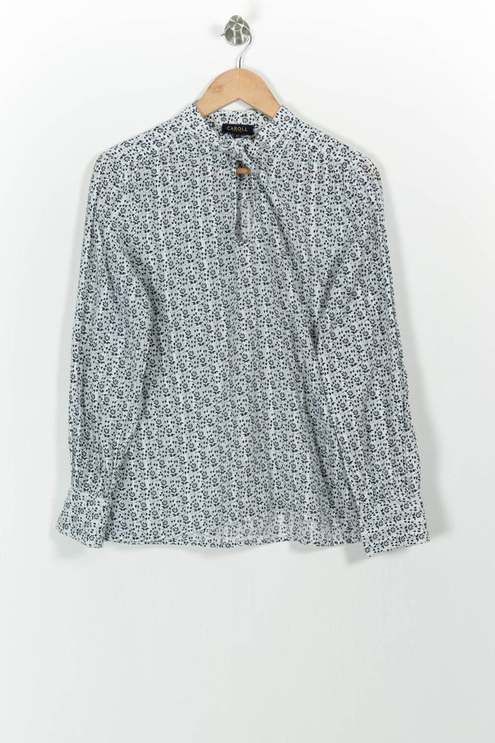 Blouse Blanche et Noire - Taille XL/42 de la marque Caroll | PARAD59558 - Vendu par Paradigme - Image 2