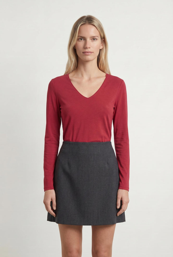 Tee-shirt Rouge - Taille M/38 de la marque La Fée Maraboutée | PARAD59563 - Vendu par Paradigme - Image 1