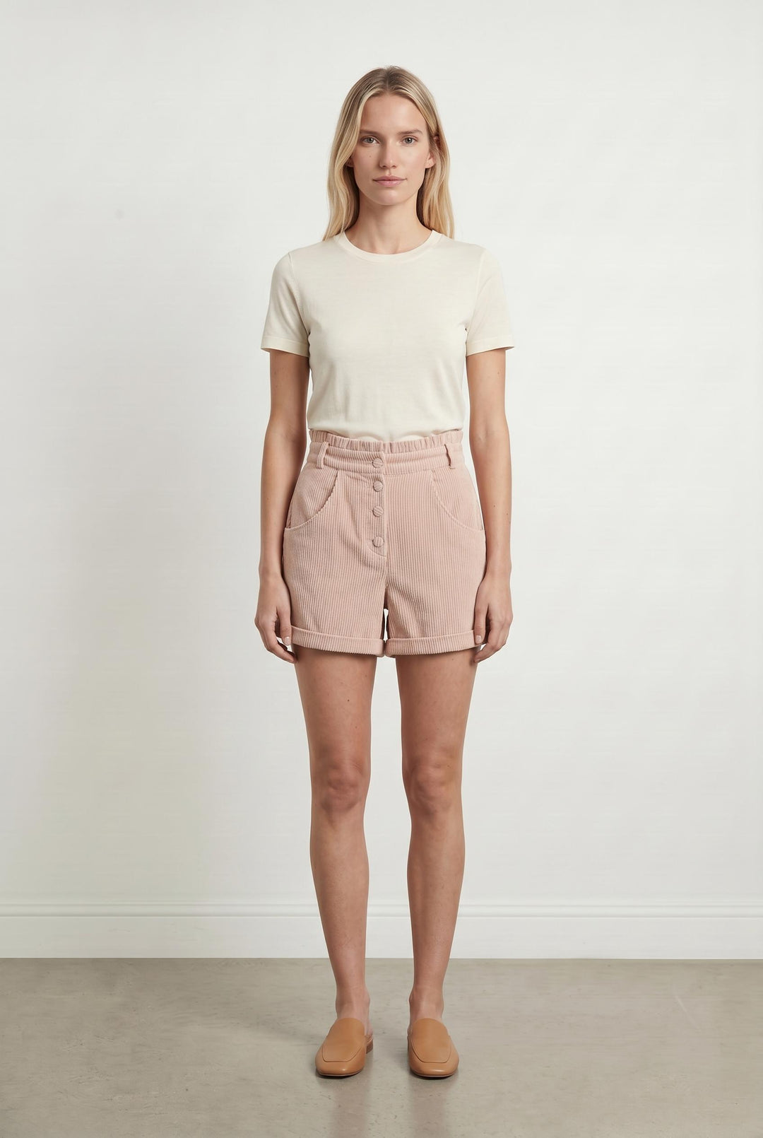 Short en Velours Rose - Taille M/38 de la marque SAAJ | PARAD59594 - Vendu par Paradigme - Image 1