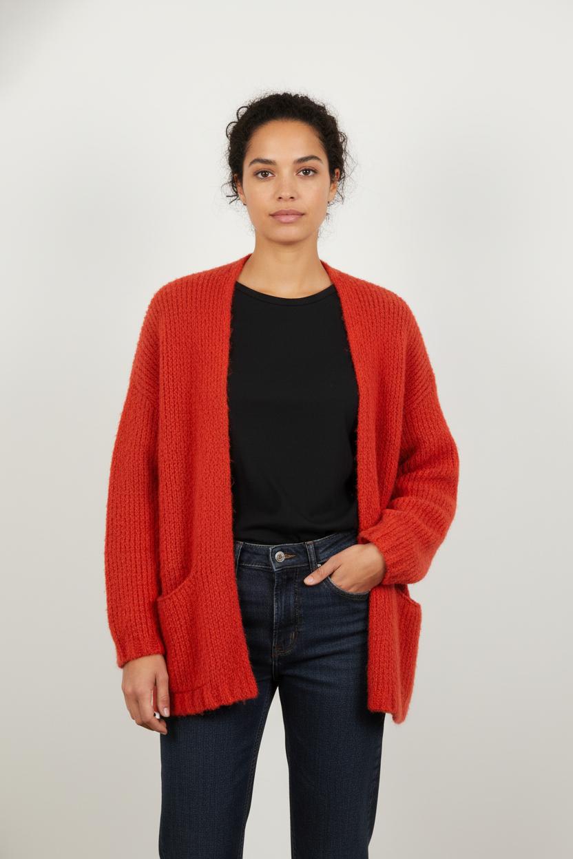 Cardigan Rouge - Taille S/36