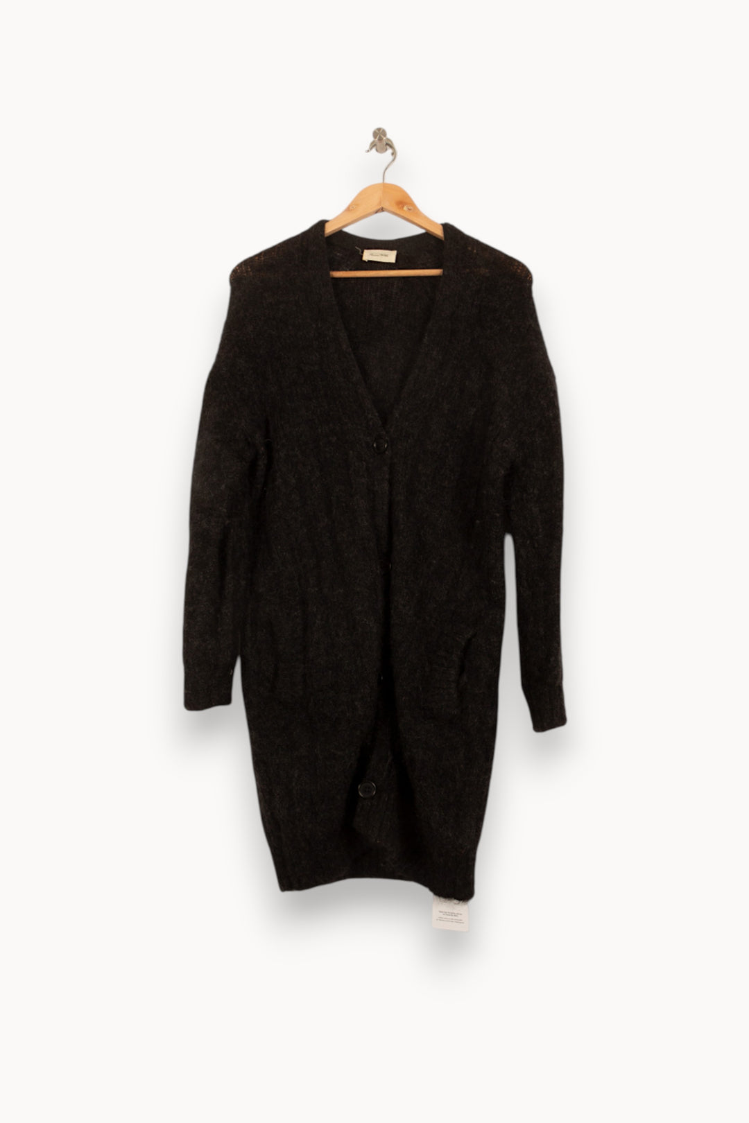 Cardigan Noir - Taille S/36 de la marque American Vintage | PARAD59627 - Vendu par Paradigme - Image 2