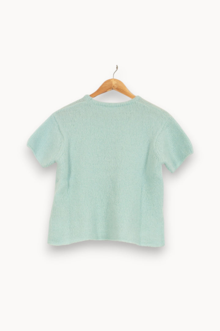 Pull Vert - Taille XS/34 de la marque American Vintage | PARAD59629 - Vendu par Paradigme - Image 4