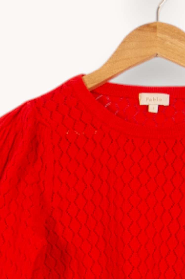 Pull Rouge - Taille S/36 de la marque Pablo | PARAD59656 - Vendu par Paradigme - Image 3