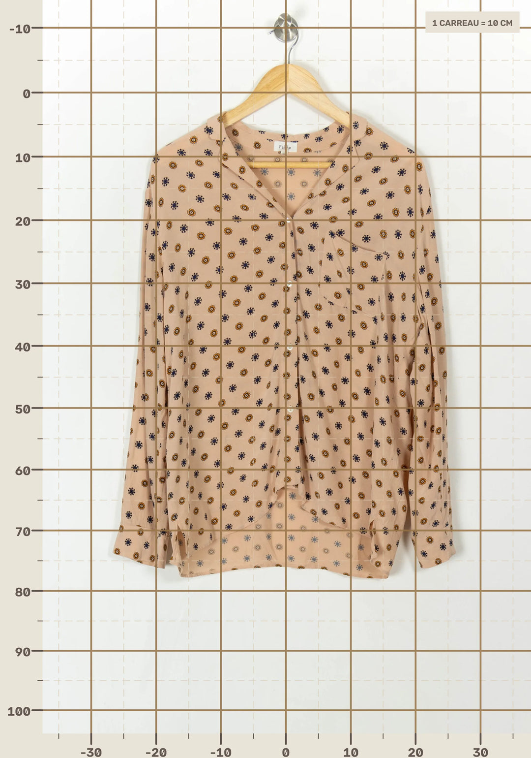 Blouse Beige et Noir - Taille M/38 de la marque Pablo | PARAD59658 - Vendu par Paradigme - Image 4