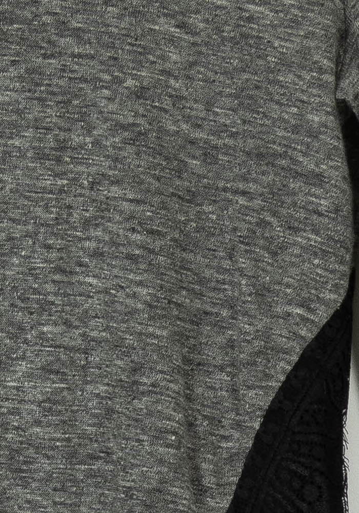 Tee-shirt gris et noir - Taille S/36 de la marque Sandro | PARAD59673 - Vendu par Paradigme - Image 3