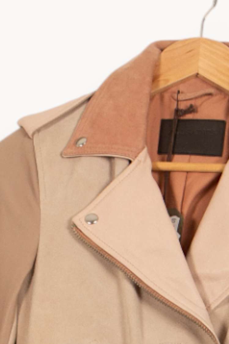 Perfecto Beige et Rose - Taille XS/34 de la marque All Saints | PARAD59679 - Vendu par Paradigme - Image 3