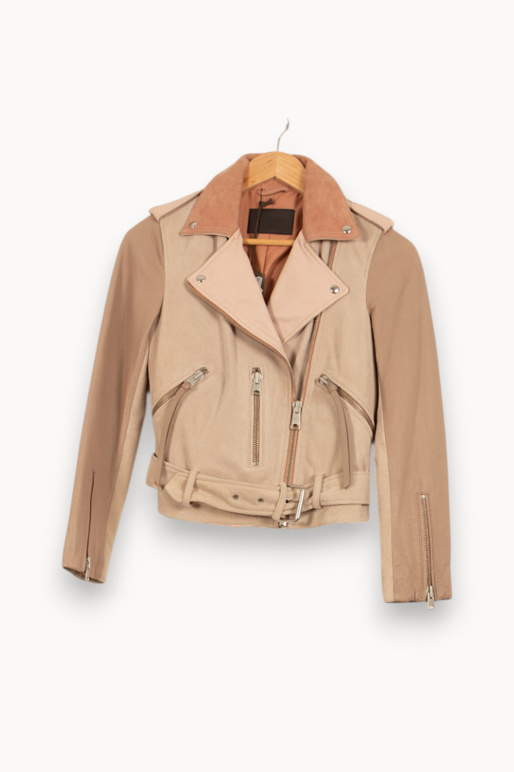 Perfecto Beige et Rose - Taille XS/34 de la marque All Saints | PARAD59679 - Vendu par Paradigme - Image 2