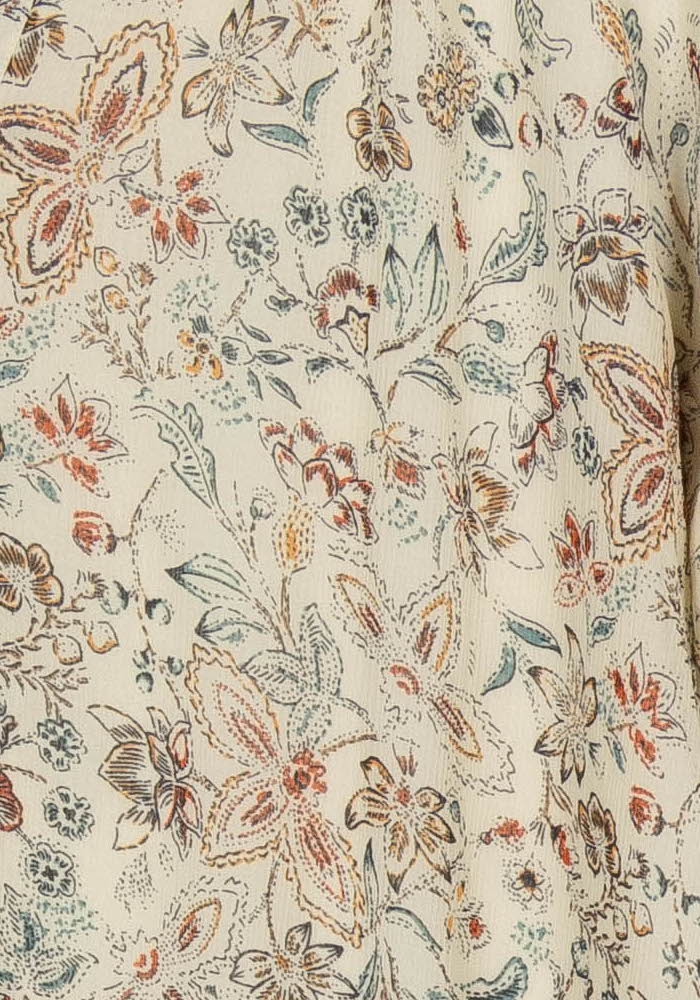 Robe Fleurie Beige - Taille L/40 de la marque Sézane | PARAD59685 - Vendu par Paradigme - Image 3