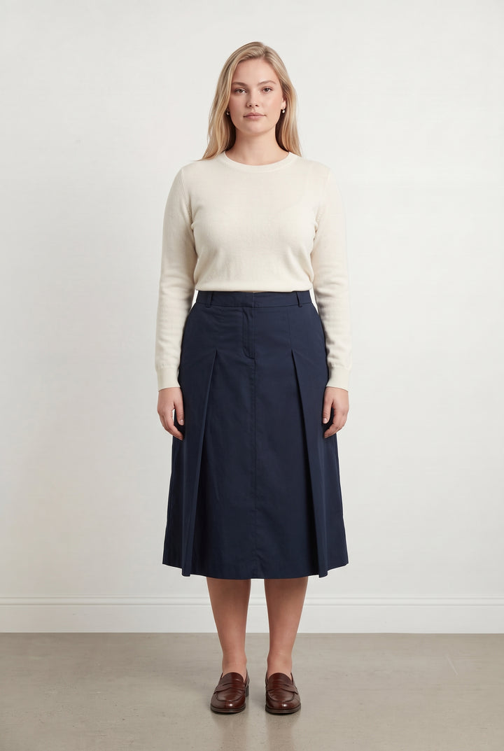 Jupe Mi-Longue Bleue - Taille XL/42 de la marque Caroll | PARAD59703 - Vendu par Paradigme - Image 1