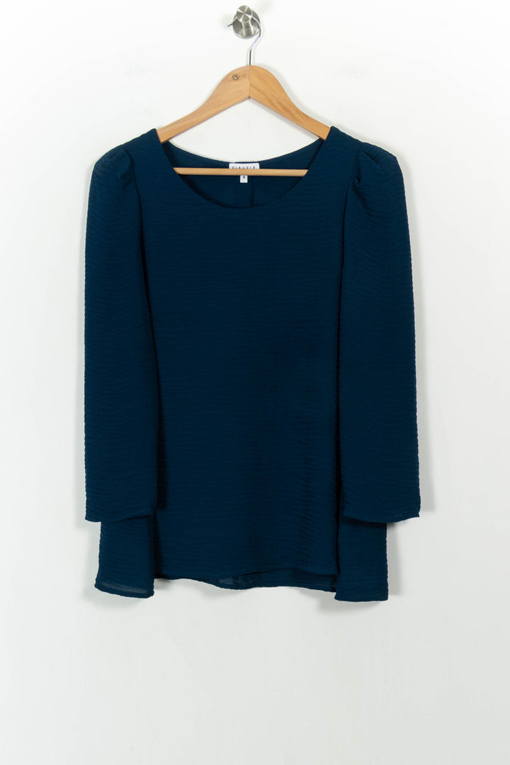Blouse Bleue - Taille M/38 de la marque Claudie Pierlot | PARAD59708 - Vendu par Paradigme - Image 2