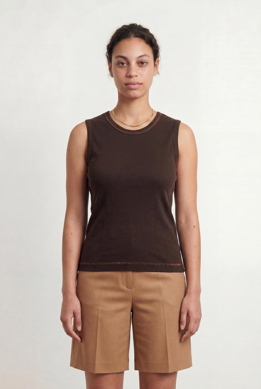 Débardeur Marron - Taille L/40 de la marque Pablo | PARAD59714 - Vendu par Paradigme - Image 1