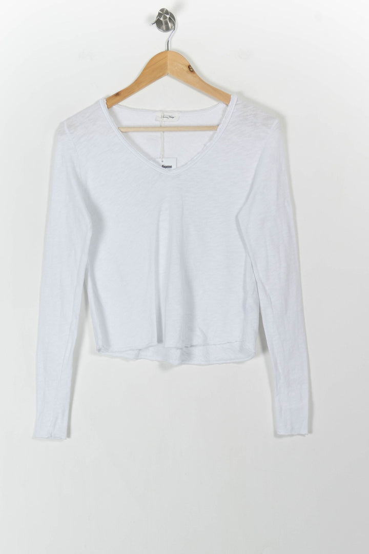 Pull Blanc - Taille S/36 de la marque American Vintage | PARAD59723 - Vendu par Paradigme - Image 2