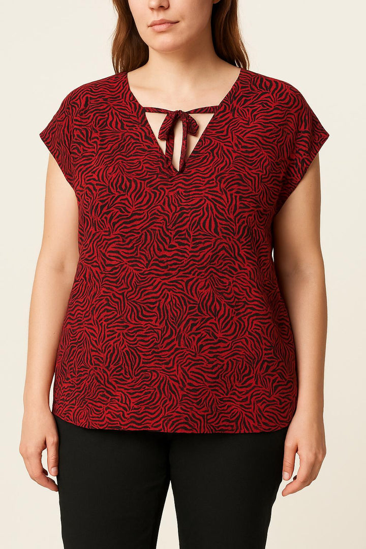 Blouse Rouge et Noire - Taille XXL/44 de la marque IKKS | PARAD59739 - Vendu par Paradigme - Image 1