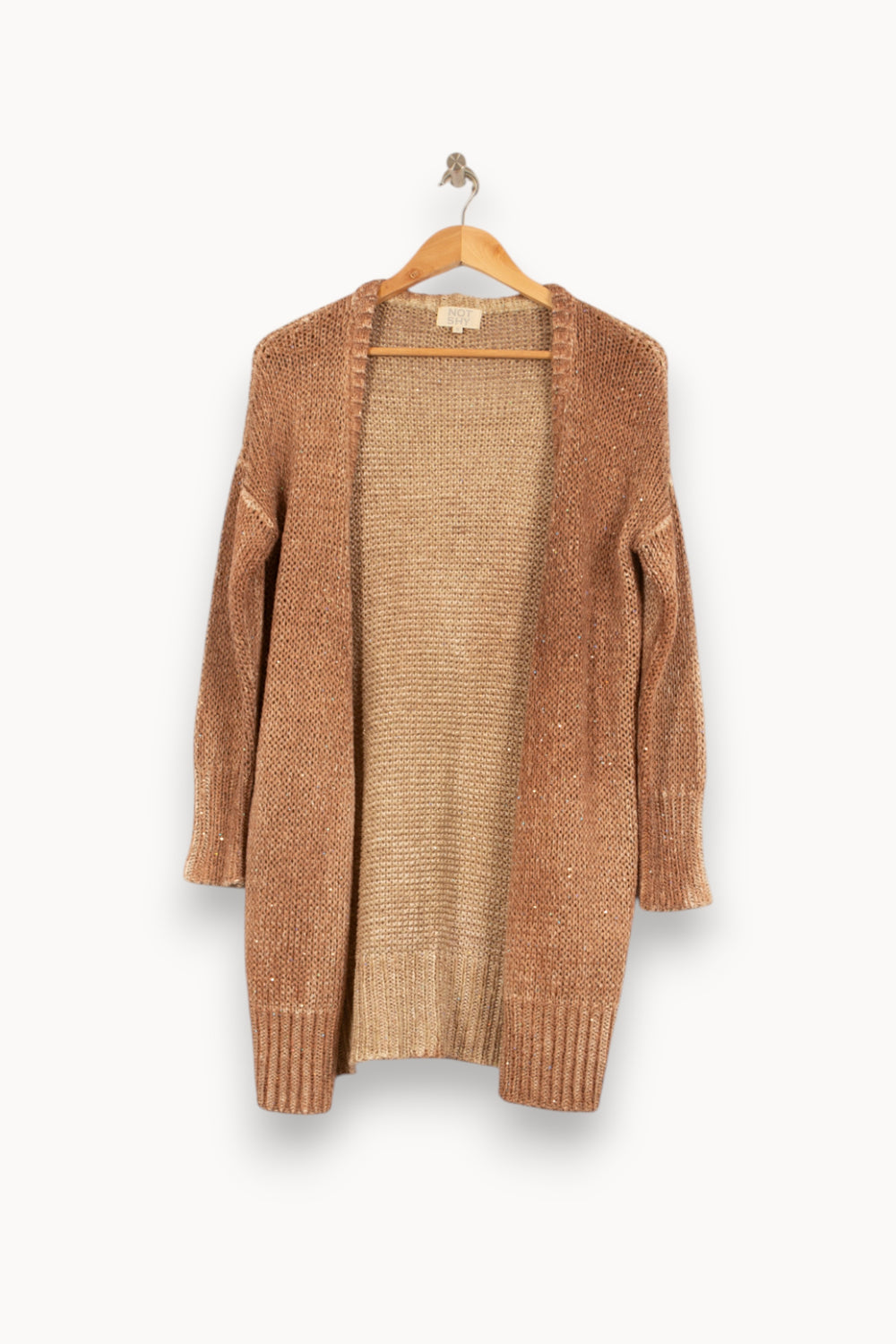 Cardigan Marron et Beige - Taille S/36 de la marque Notshy Cashmere | PARAD59742 - Vendu par Paradigme - Image 2