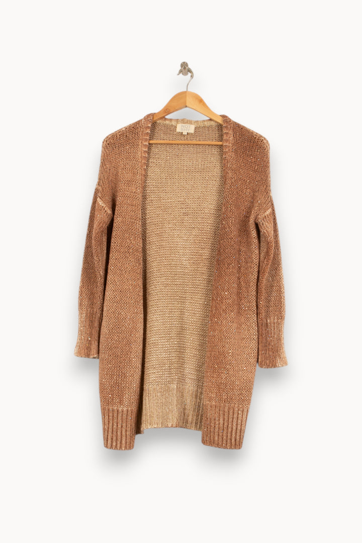 Cardigan Marron et Beige - Taille S/36 de la marque Notshy Cashmere | PARAD59742 - Vendu par Paradigme - Image 2