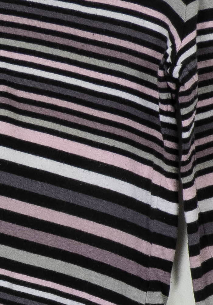 Tee-shirt Rayé Noir Gris et Rose - Taille XL/42 de la marque Caroll | PARAD59747 - Vendu par Paradigme - Image 3