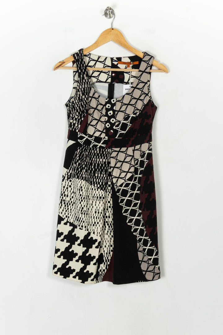 Robe Sans Manches Noire et Blanche - Taille M/38 de la marque La Fée Maraboutée | PARAD59750 - Vendu par Paradigme - Image 2