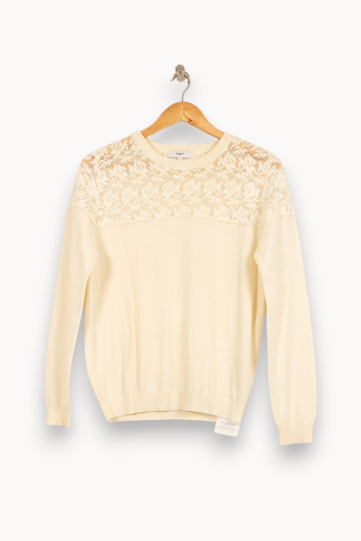 Pull Blanc - Taille M/38 de la marque Suncoo | PARAD59751 - Vendu par Paradigme - Image 2