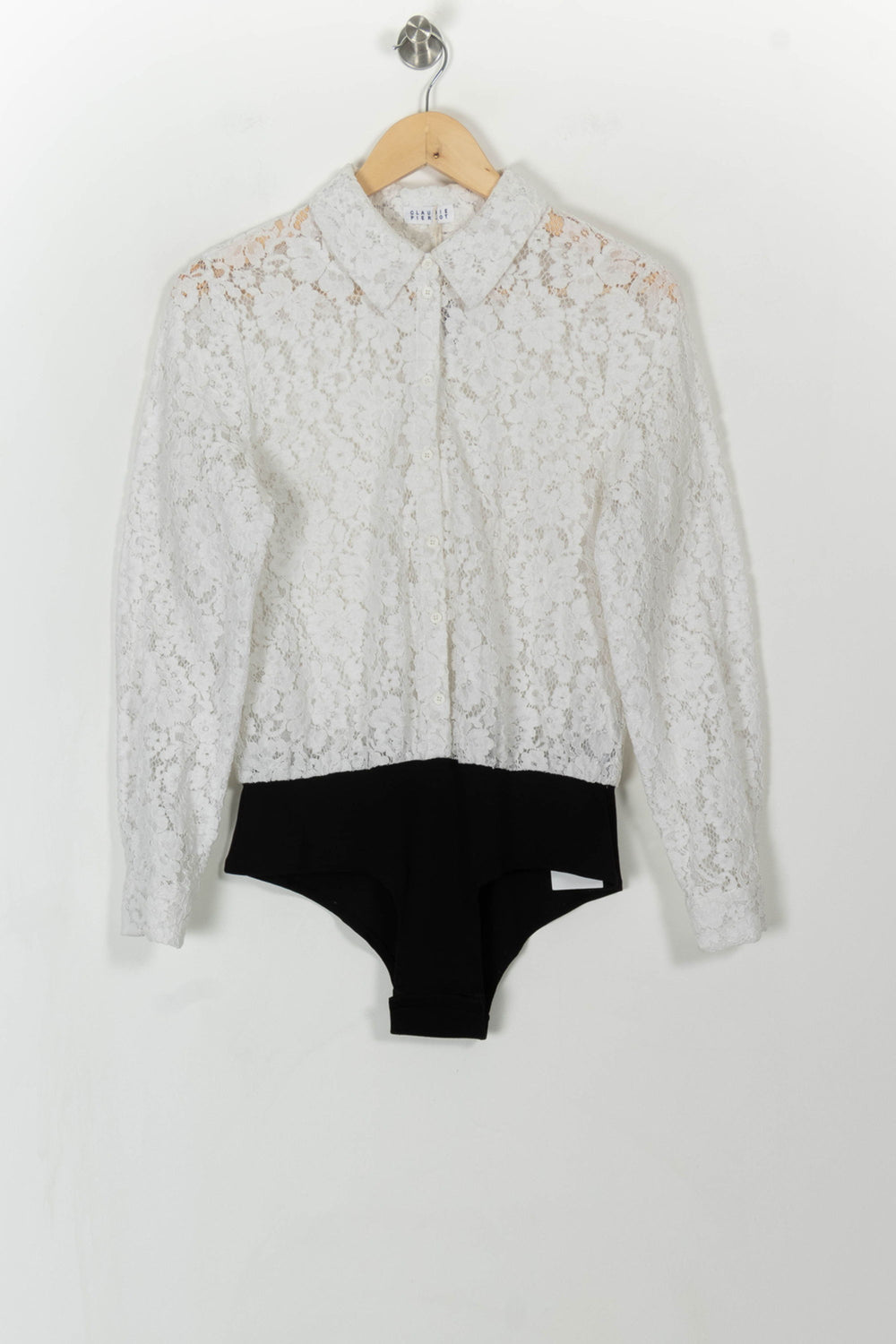 Body Blanc et Noir - Taille L/40 de la marque Claudie Pierlot | PARAD59766 - Vendu par Paradigme - Image 2