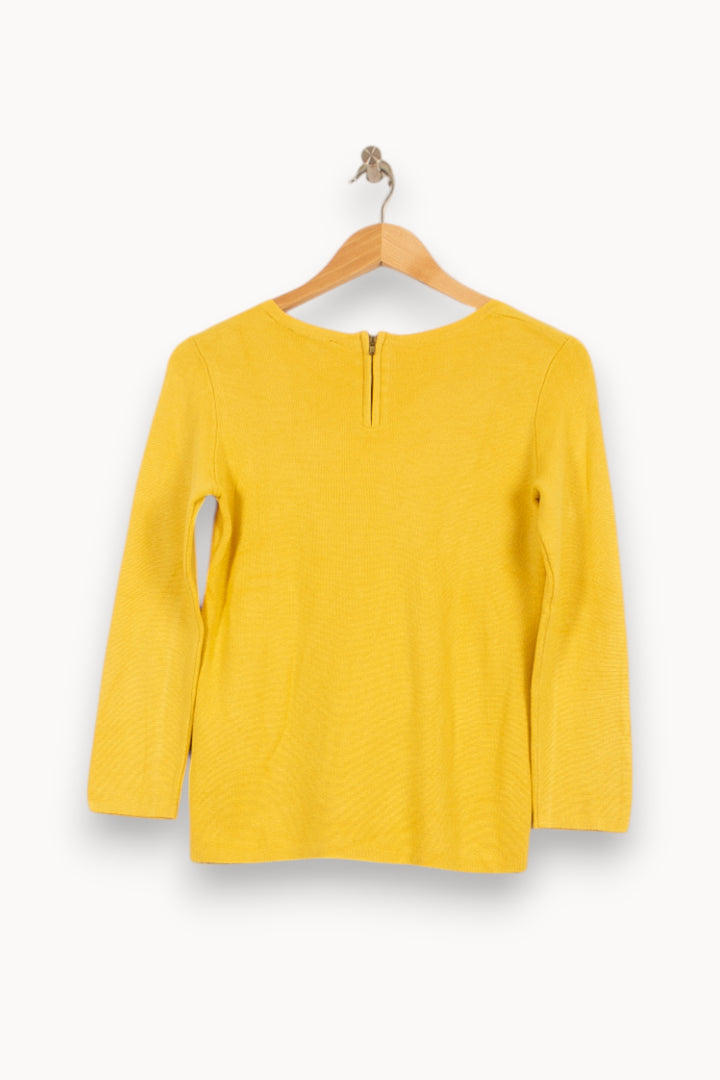 Pull Jaune - Taille S/36 de la marque Maison 123 | PARAD59774 - Vendu par Paradigme - Image 4