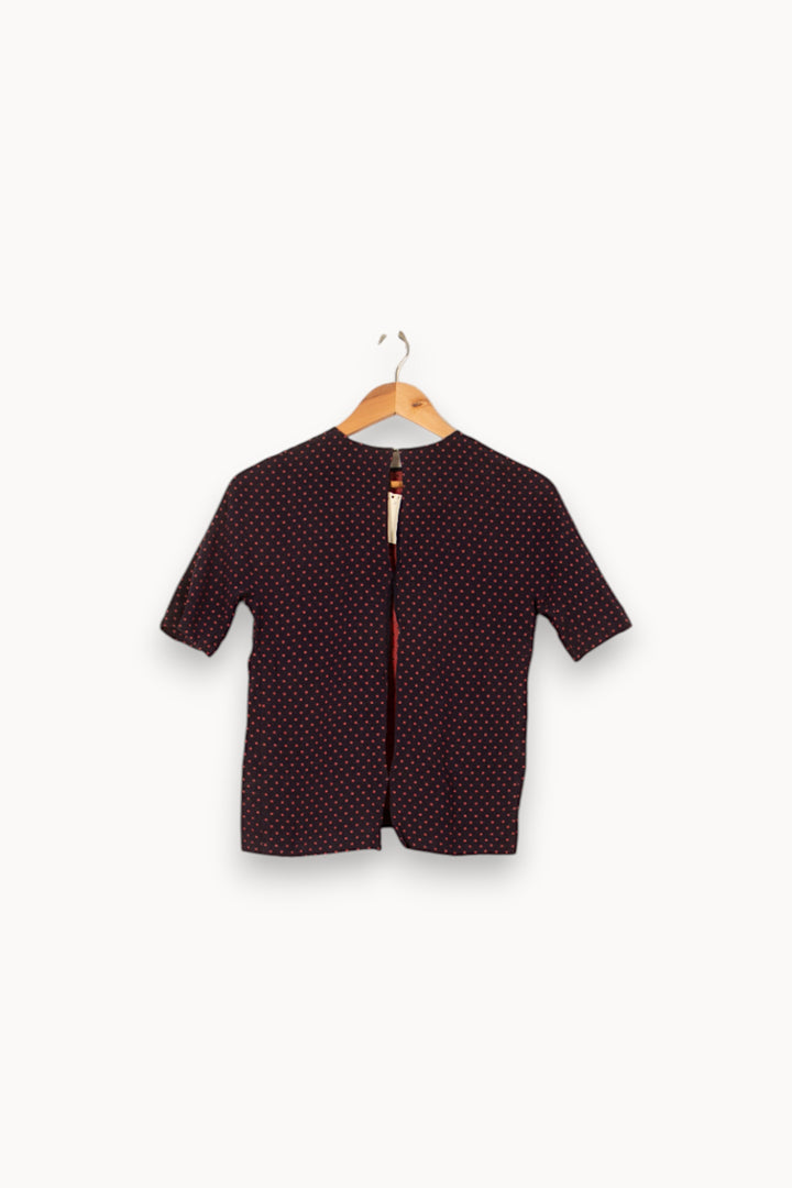 Blouse Noire et Rouge - Taille M/38 de la marque Sandro | PARAD59778 - Vendu par Paradigme - Image 4