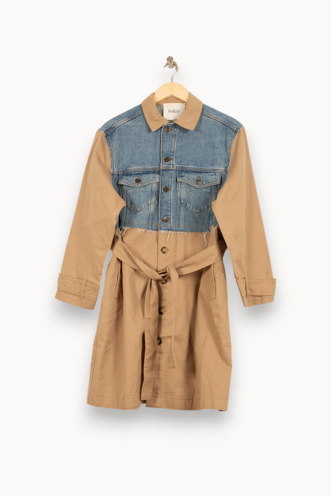 Trench Beige et Bleu - Taille L/40 de la marque ba&sh | PARAD59780 - Vendu par Paradigme - Image 2