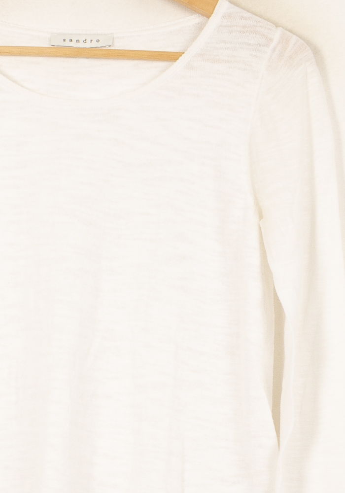 Pull Blanc - Taille S/36 de la marque Sandro | PARAD59791 - Vendu par Paradigme - Image 3