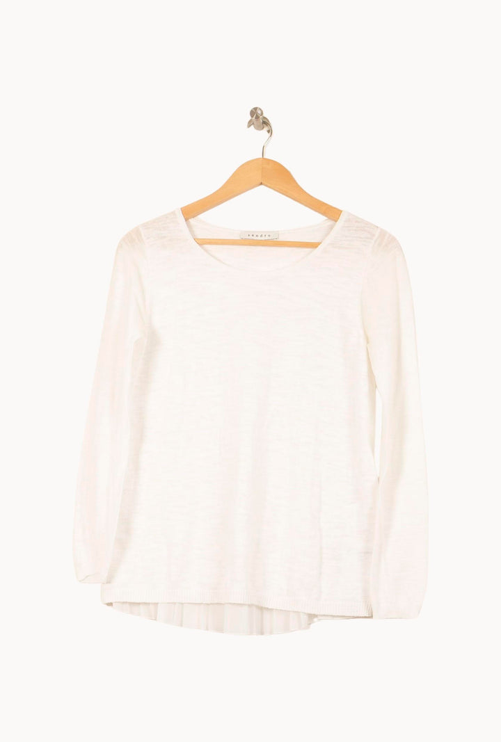 Pull Blanc - Taille S/36 de la marque Sandro | PARAD59791 - Vendu par Paradigme - Image 2